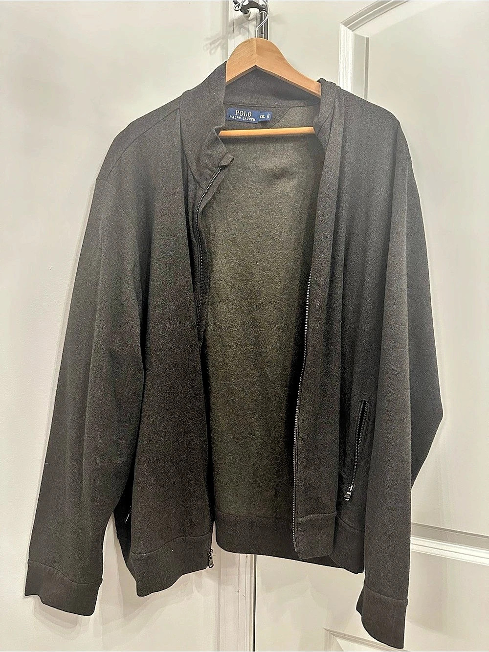 Polo Ralph Lauren Herringbone Full-Zip Knit Jacket Gray XXL. NWOT!